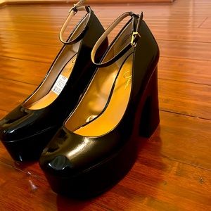 Black platform heels